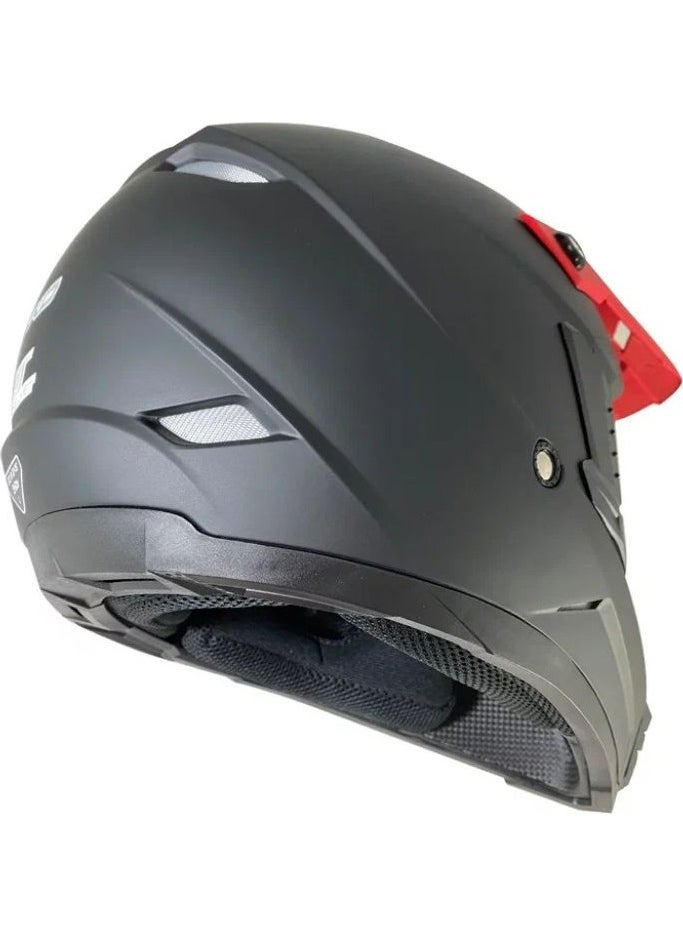 Ebakbak Motorcycle Ce Approved Helmet Inside Washable Helmet Matte Black  - Image 2