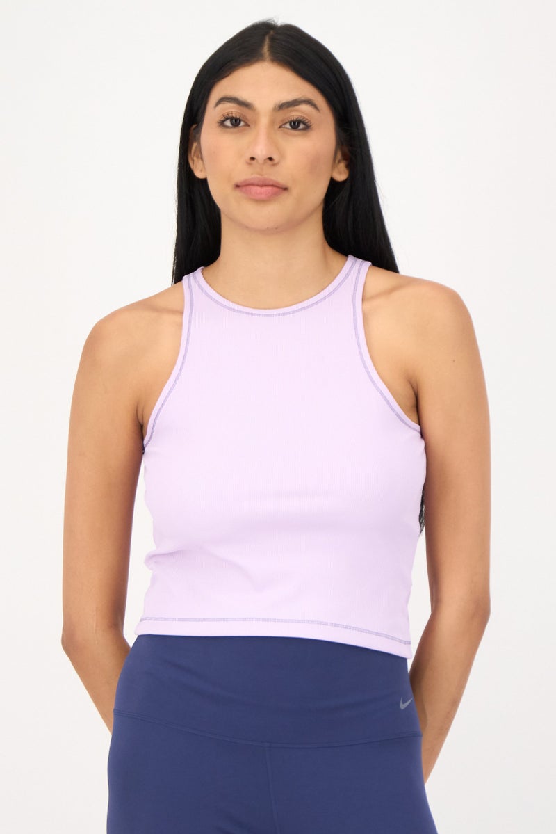 Nike Women Dri-Fit Short Sleeves Training Top, Lavender - Image 1