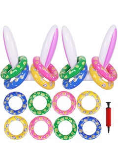 Max Fun Fun Easter Inflatable Bunny Ring Toss Games Inflatable Toss Game For Easter Party Favors Indoor Outdoor Games (Easter Bunny Ears Ring Toss)  - Image 2