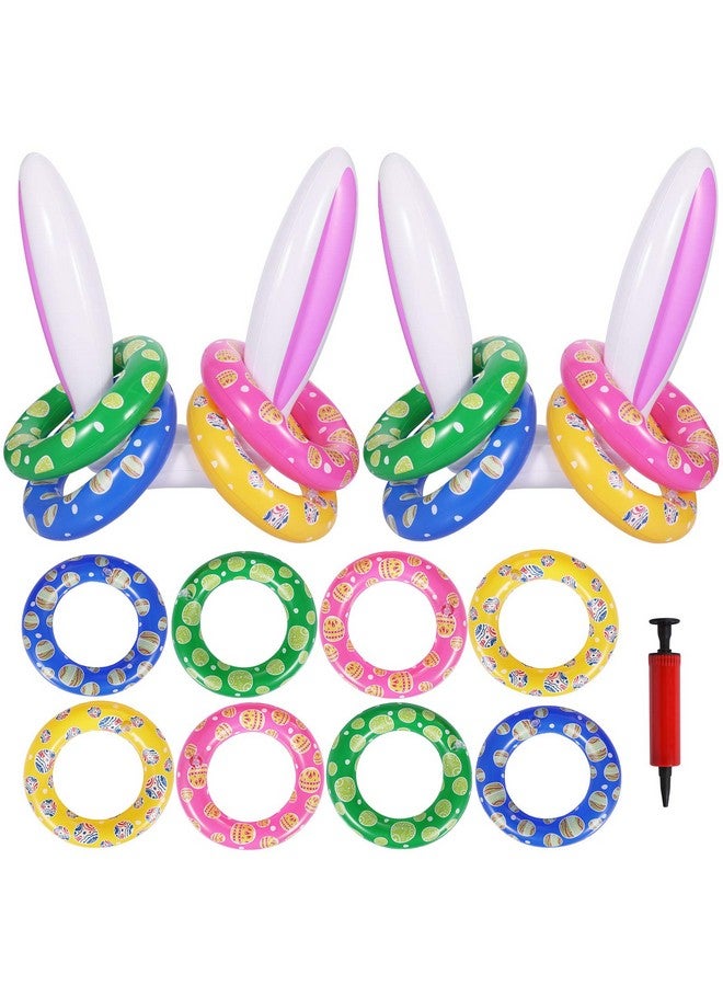 Max Fun Fun Easter Inflatable Bunny Ring Toss Games Inflatable Toss Game For Easter Party Favors Indoor Outdoor Games (Easter Bunny Ears Ring Toss) - Image 2