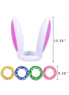 Max Fun Fun Easter Inflatable Bunny Ring Toss Games Inflatable Toss Game For Easter Party Favors Indoor Outdoor Games (Easter Bunny Ears Ring Toss)  - Image 5