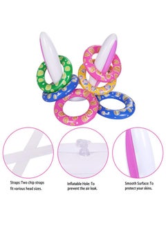 Max Fun Fun Easter Inflatable Bunny Ring Toss Games Inflatable Toss Game For Easter Party Favors Indoor Outdoor Games (Easter Bunny Ears Ring Toss)  - Image 4