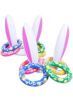 Max Fun Fun Easter Inflatable Bunny Ring Toss Games Inflatable Toss Game For Easter Party Favors Indoor Outdoor Games (Easter Bunny Ears Ring Toss)  - Image 1