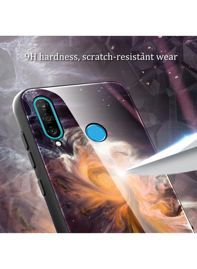 اس-توب جراب لهاتف Huawei P30 lite / nova 4e جراب واقٍ زجاجي بنمط رخامي - Image 4