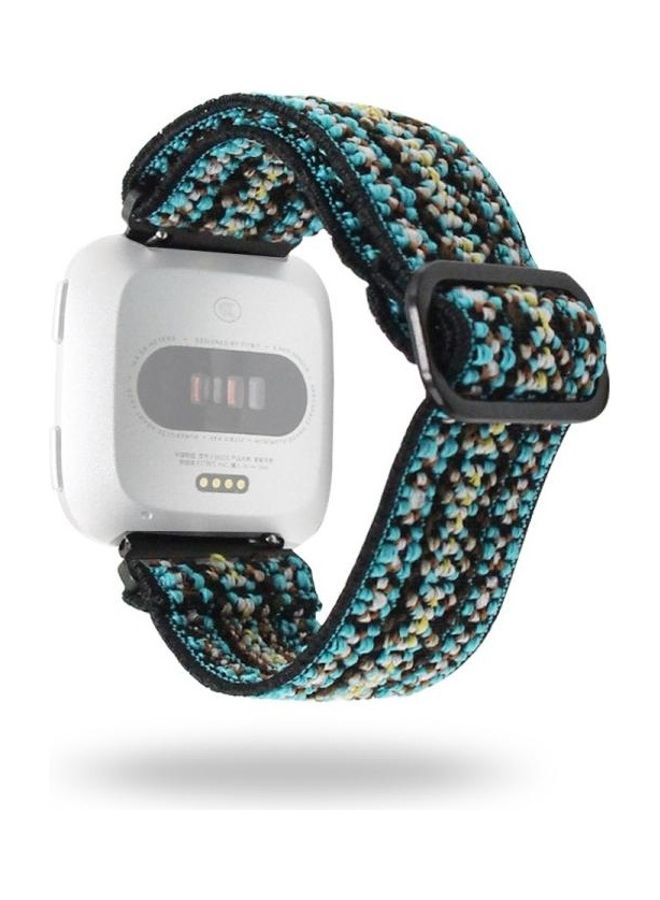 BGM Braided Jacquard Adjustable Nylon  Strap For Fitbit Versa Watch Multicolour - Image 1