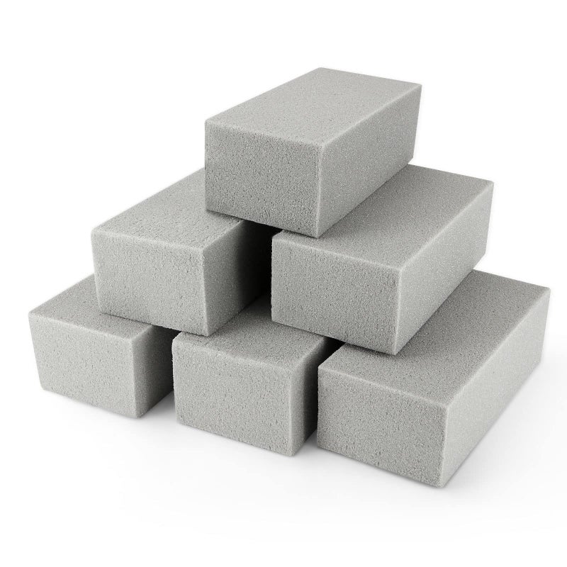 LOLYSIC 6 Pcs Dry Floral Foam Blocks Flower Foam Blocks for Artificial  Fresh Flower Arranging Floral Foam Bricks Florist Foam Blocks for Weddings Party 225x11x7cm Grey