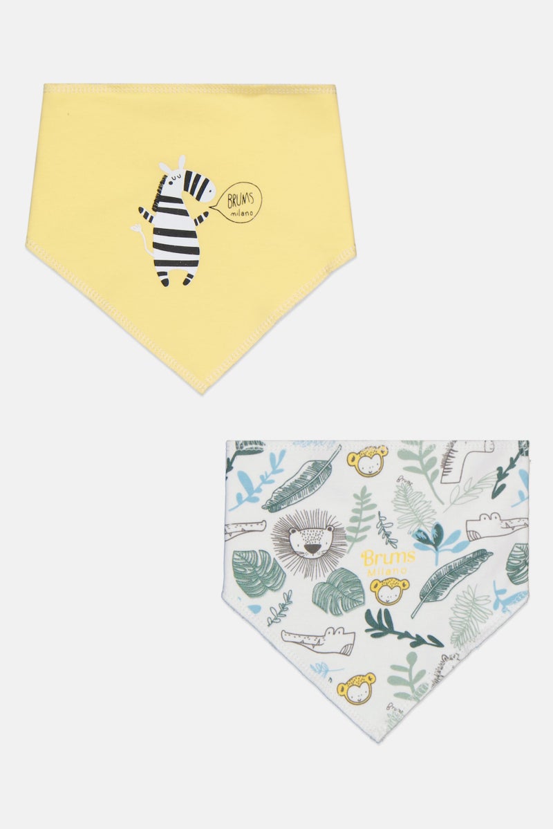 Joe Boxer Toddlers Boy 2 pcs Graphic Print Bib Set, Multicolor - Image 1