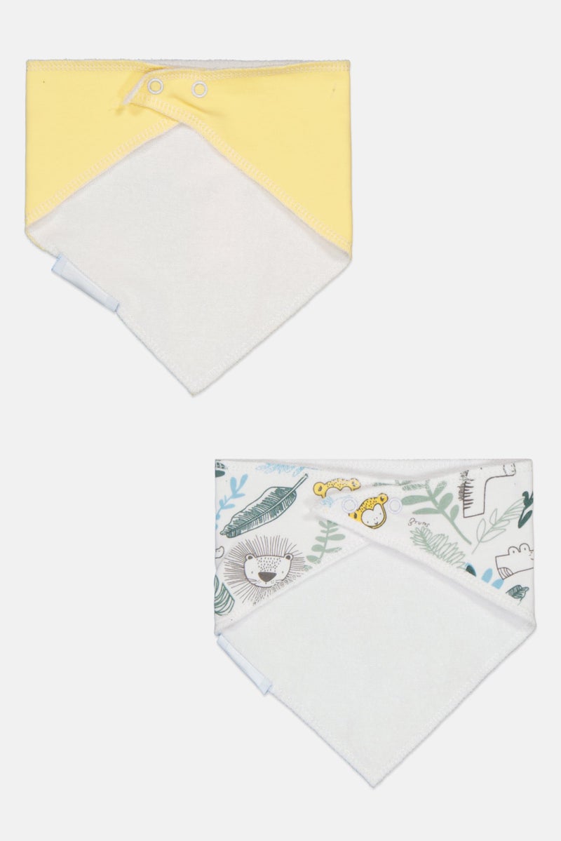 Joe Boxer Toddlers Boy 2 pcs Graphic Print Bib Set, Multicolor - Image 2