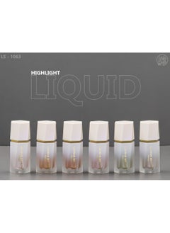 A set of Multi Colored Glossy Highlighter Six Colors