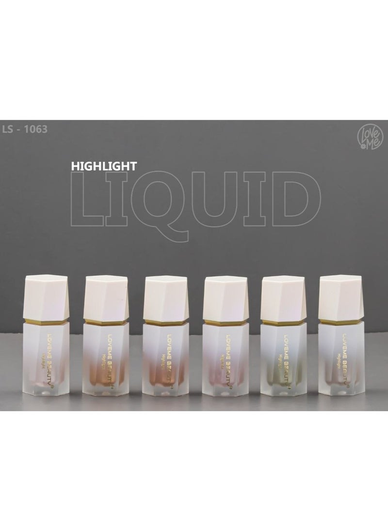 LOVEME - A set of Multi Colored Glossy Highlighter Six Colors - Image 1