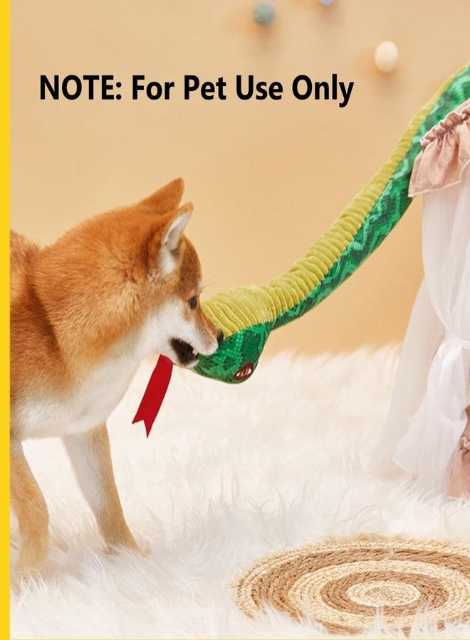 Ibluelover Snake Squeaky Dog Toy Plush Snake Dog Toy 3 Squeakers Doggie Interactive Toys Durable Stuffed Animal Chew Toys for Small, Middle, Big Dogs - Image 3