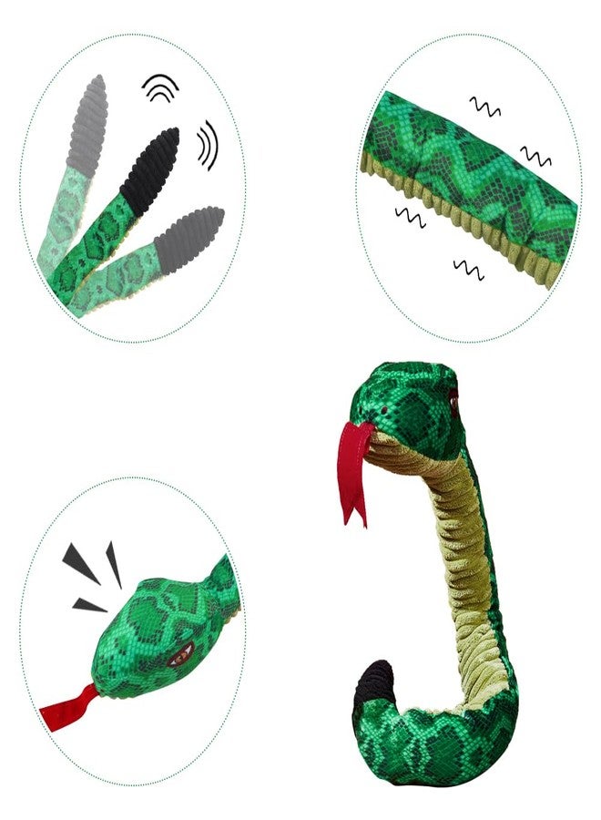Ibluelover Snake Squeaky Dog Toy Plush Snake Dog Toy 3 Squeakers Doggie Interactive Toys Durable Stuffed Animal Chew Toys for Small, Middle, Big Dogs - Image 2