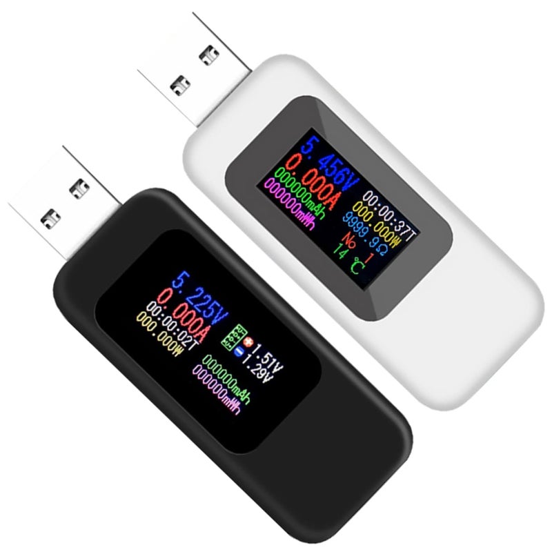 2 قطعة من اختبار جهد USB، فولتميتر رقمي بشاشة LCD للقياس الدقيق - Image 2