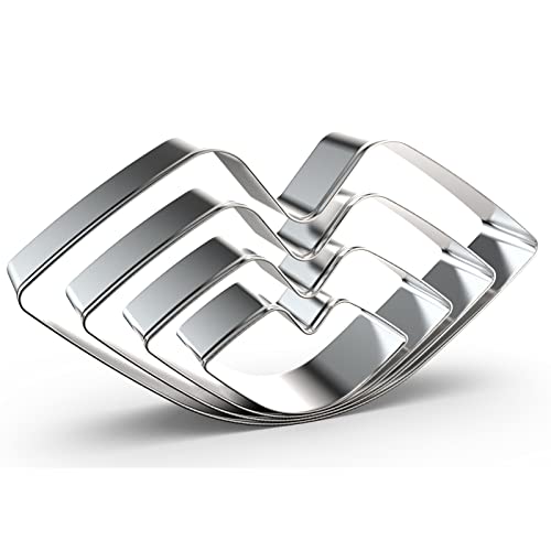 Valentines Lips Kiss Cookie Cutter Cookie Cutter Set in Assorted Sizes 5 Inch 4 Inch 3 Inch 2 Inch 4 Piece Stainelss Steel