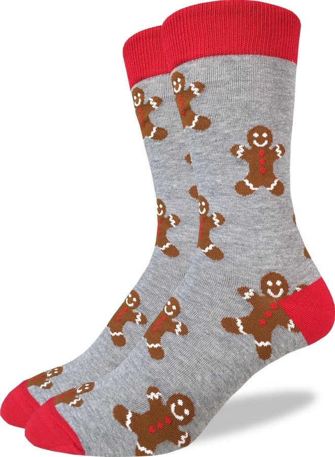 Good Luck Sock Men's Gingerbread Men Christmas Socks, Adult, Shoe Size 7-12 - Image 1