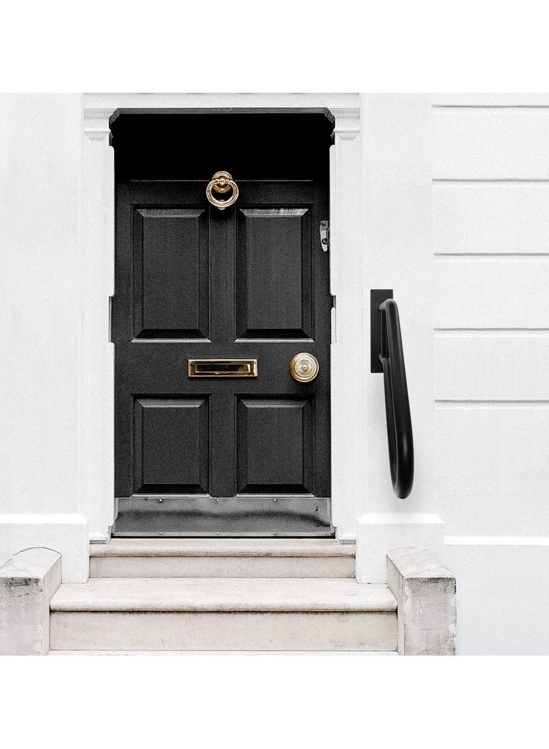 Handrails for Outdoor Steps Wall Mount, Railings for 1-3 Steps, U-Shaped Handrail with Matte Black Finished, Stair Handrails for Kids, Elderly, Pregnant Women, Disabled - Image 5