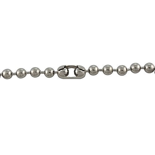 DragonWeave Jewelry 9.5mm Extra Large Silver Steel Ball Chain Mens Necklace with Extra Durable Color Protect Finish - 16 inches - Image 3