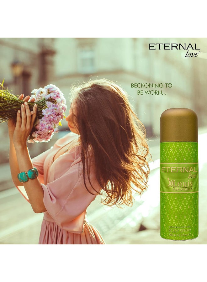 Eternal Love Body Spray Xlouis Women 200ml (Pack of 2) - Image 3