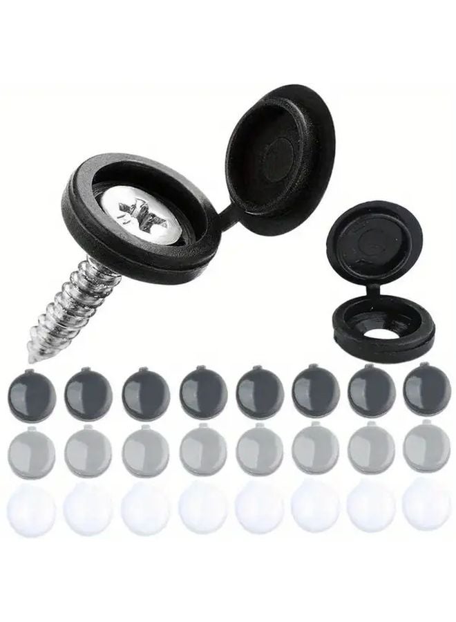 25Pcs Black Screw Cap Covers Furniture Hardware Decorative Protective Caps - Image 2