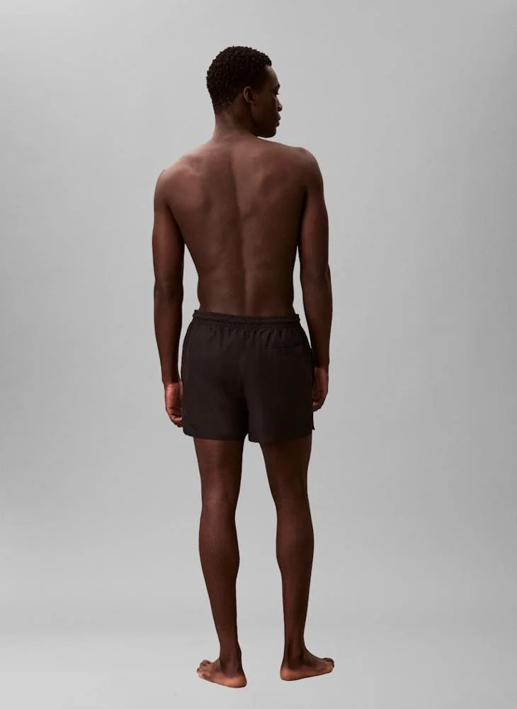CALVIN KLEIN Short Drawstring Swim Shorts - CK Monogram