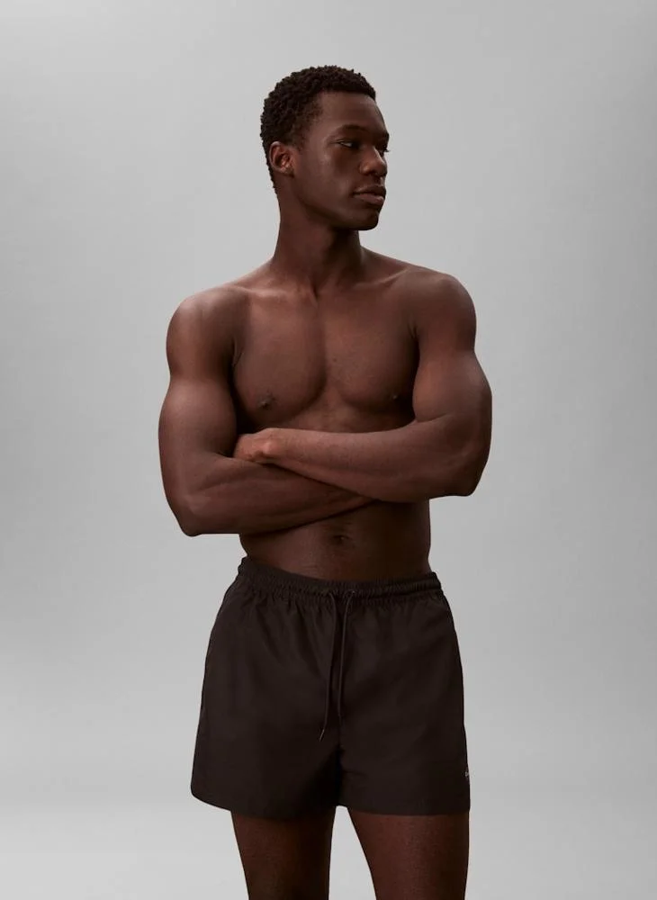 Short Drawstring Swim Shorts - CK Monogram