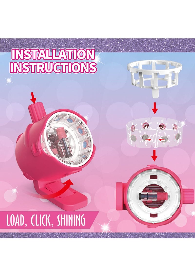 MIXDE مجموعة فاخرة لتزيين جواهر الشعر، مجموعة فاخرة مكونة من 240 جوهرة للفتيات، مجموعة ألعاب التظاهر للعب الجواهر، مجموعة أدوات تصفيف الشعر للفتيات بنفسك، أحذية، أداة تصفيف الأزياء الماسية - Image 2