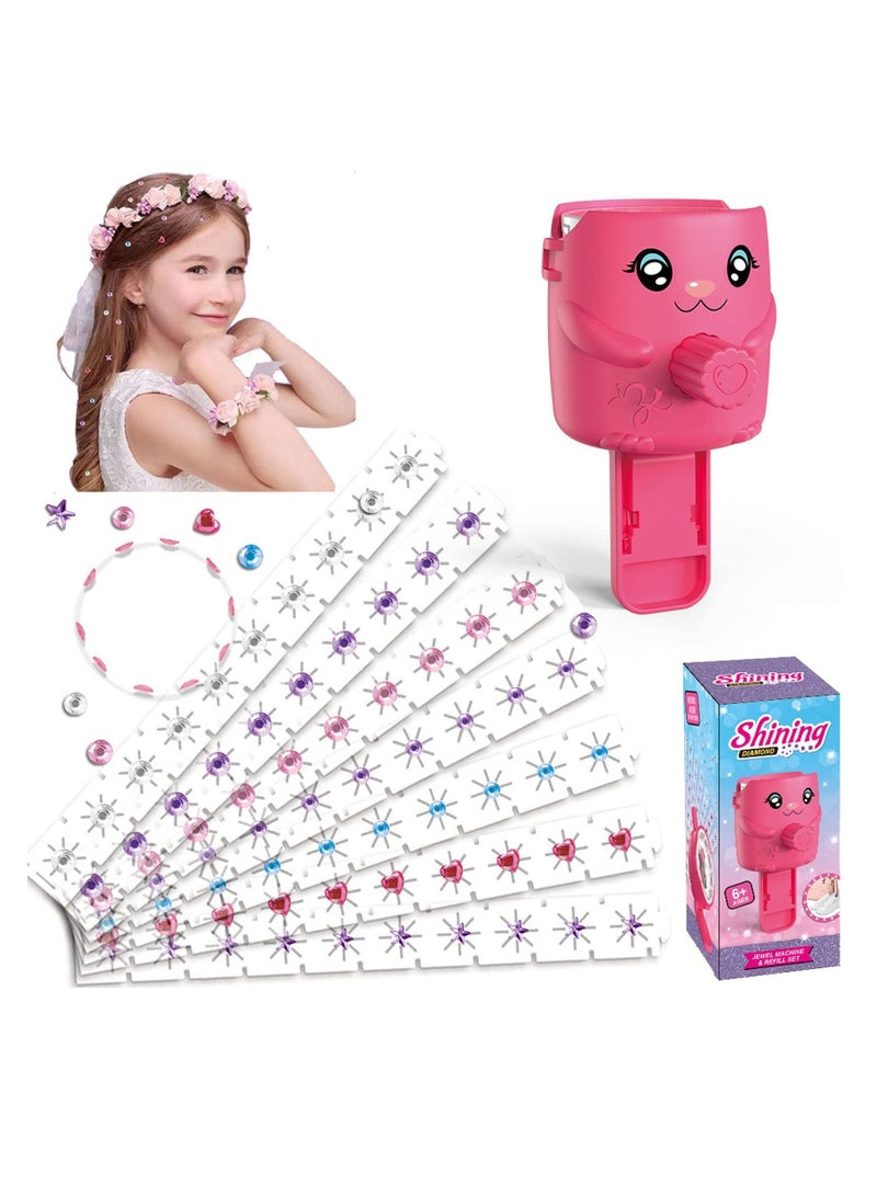 MIXDE مجموعة فاخرة لتزيين جواهر الشعر، مجموعة فاخرة مكونة من 240 جوهرة للفتيات، مجموعة ألعاب التظاهر للعب الجواهر، مجموعة أدوات تصفيف الشعر للفتيات بنفسك، أحذية، أداة تصفيف الأزياء الماسية - Image 1