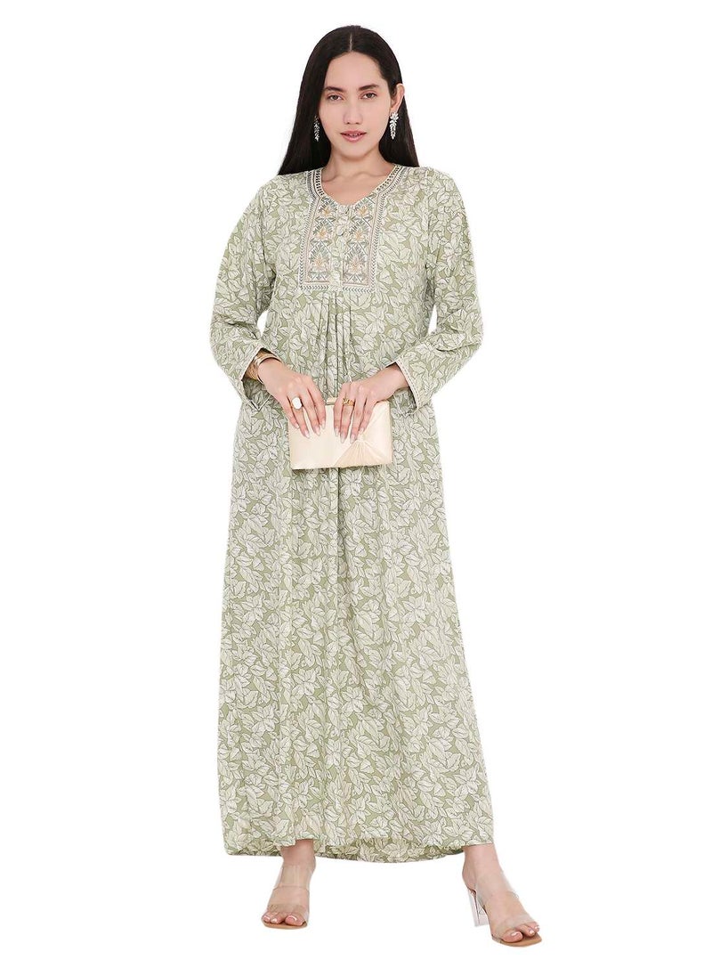 ELEGANT FARASHA WITH UNIQUE THREAD EMBROIDERY AND STYLISH PRINTED MODEST ARABIC KAFTAN JALABIYA DRESS - pzsku/ZF7E645F039DFD1891C91Z/45/_/1739968053/3b9cc3f1-5378-46c8-b842-b5fd8cd8c887