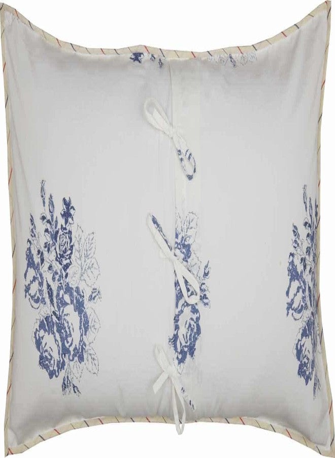 Piper Classics غطاء وسادة مبطن من بايبر كلاسيكس، مقاس كينج، 21 بوصة عرض × 37 بوصة طول، بنقشة مرقعة من الكريمي والأحمر والأبيض والأزرق، بنمط أمريكي وطني. - Image 4