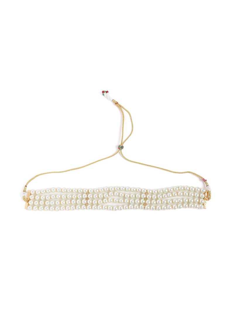 SOHI White Pearl Artificial Jewellery Set - Image 4