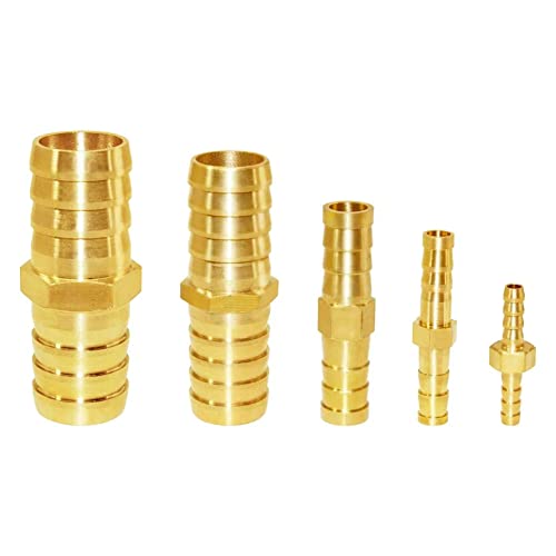 JoyTube Brass Hose Barb Fitting Metals Splicer Mender, 5/8" Barb Hose Union Fuel Gas Water Air (Pack of 6) - Image 4