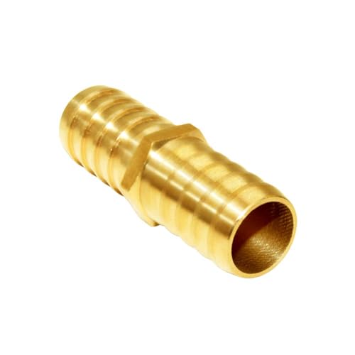 JoyTube Brass Hose Barb Fitting Metals Splicer Mender, 5/8" Barb Hose Union Fuel Gas Water Air (Pack of 6) - Image 2