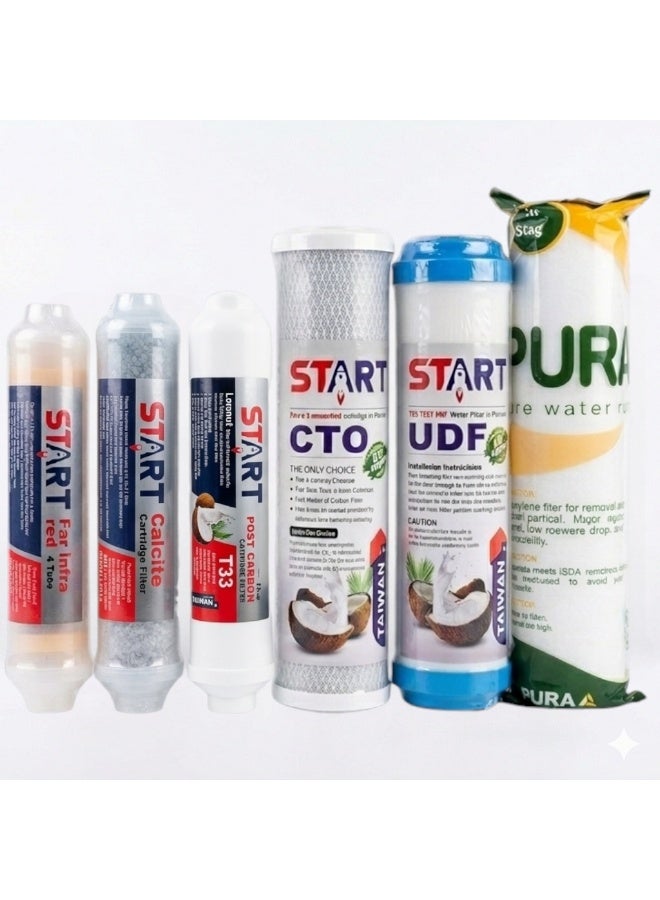 START 6-Stage Filter Candle Kit - Genuine Taiwanese Ass- Soul Water Authorized Dealer - Superior Purification and Comprehensive Treatment