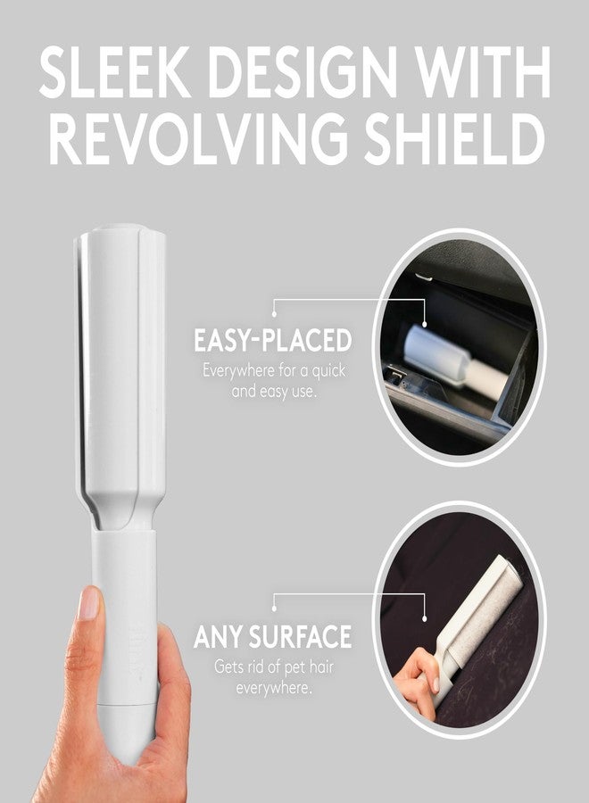 Flint 4-in-1 Ultimate Pet Hair Removal - Silicone Brush, Lint Brush, Fuzz Rake, Reusable Lint Roller (70 Sheet Refill) Pet Hair Remover for Home/Travel, Flint Lint Rollers w/Revolving Shield - Image 4