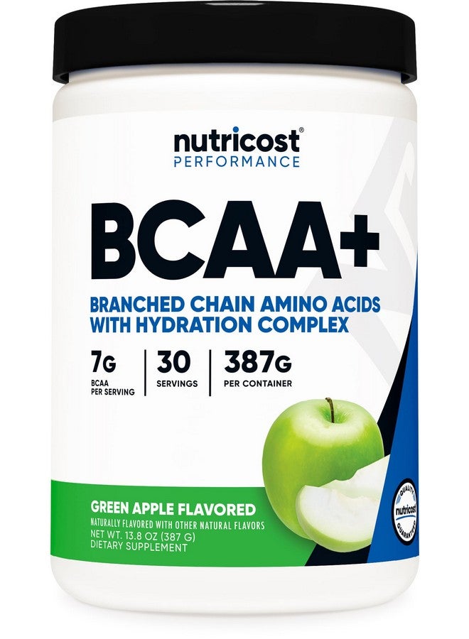 Nutricost BCAA + Hydration Powder (Green Apple) 30 Servings - Branched Chain Amino Acids with Hydration Complex - Gluten-Free, Non-GMO - Image 1