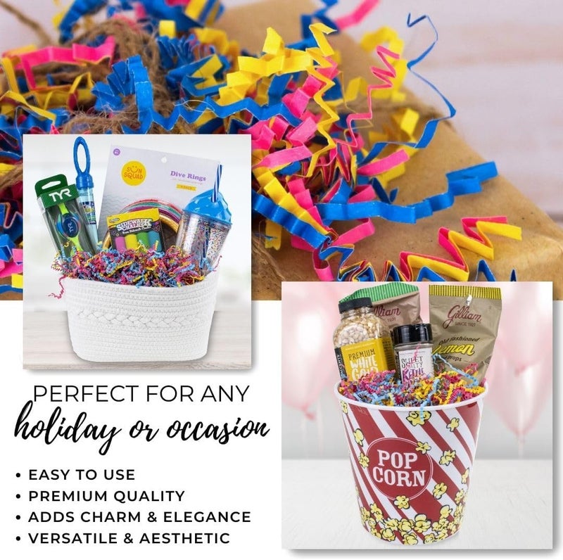 MagicWater Supply MagicWater Crinkle Cut Paper for Gift Baskets - 2LB - Fiesta Blend - Perfect for Shredded Paper Filler, Basket Filler, Gift Boxes, Bridesmaid Gifts, Christmas Stuffers & More – Ideal for All Occasions - Image 5