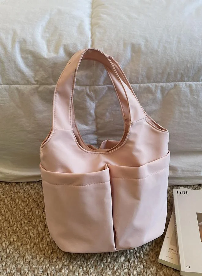 تايك تو Pink Shoulder Bag with Button Closure