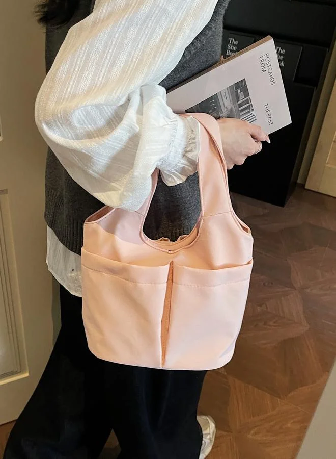 تايك تو Pink Shoulder Bag with Button Closure