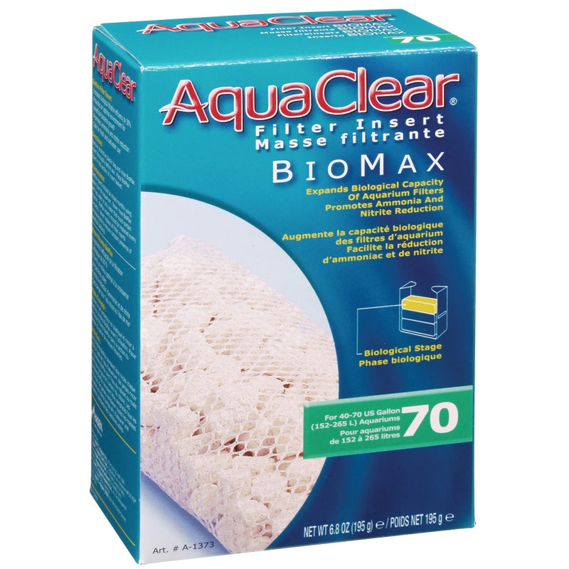 Fluval Aquaclear Fish A1373 70-Gallon Biomax,White,Large Breeds - Image 1