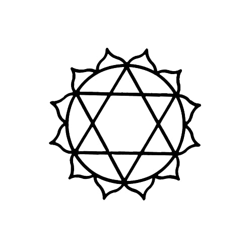 Comet Busters Heart Chakra Meditation and Healing Temporary-Removable Tattoo Sticker (BT281) - Image 2