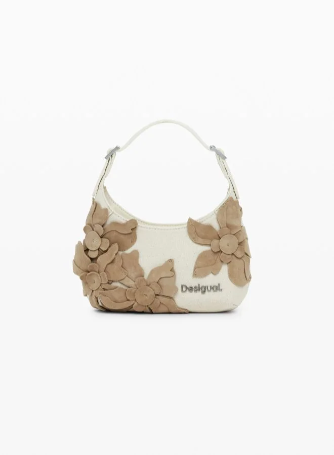 DESIGUAL Small floral appliqué bag