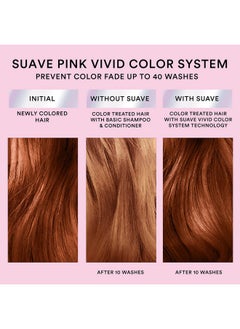 Suave Pink Shampoo For Color Treated Hair Vivid Color Sulfate Free Shampoo To Prevent Color Fade 16.5Oz  - Image 3