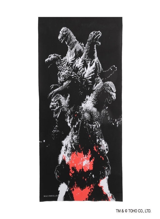 GODZILLA Tenugui（Japanese Hand Towel） EVOLUTIONS of GODZILLA, Black, XERMV105 - Image 2