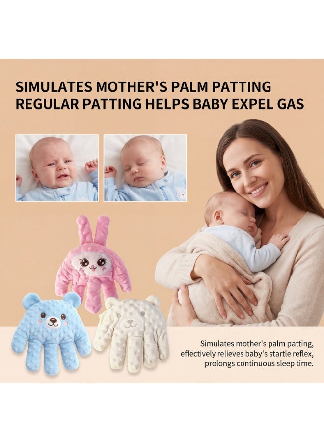 Baby Electric Patting Soothing Palm, Remote Control Automatic Sleep Aid Doll with Red Bean Inner Core, Simulates Mother's Hand Patting, Anti-Startle & Colic Relief Soother for Newborns Infants - Image 3
