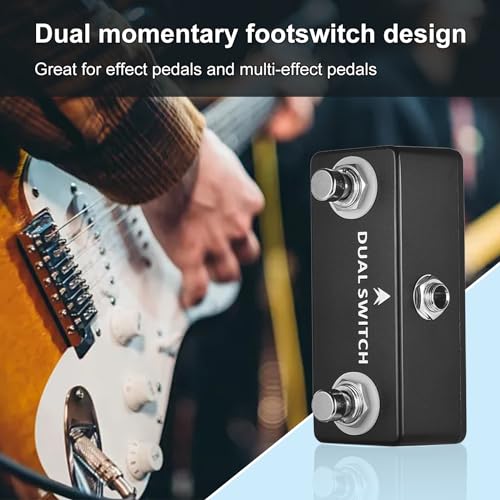 LokFy Guitar Footswitch Pedal DUAL SWITCH PEDAL Dual Momentary Footswitches for Effects Pedal and Muti-effects Pedal - Image 2