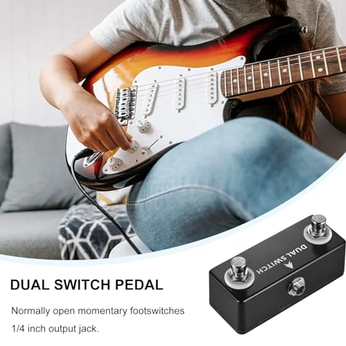 LokFy Guitar Footswitch Pedal DUAL SWITCH PEDAL Dual Momentary Footswitches for Effects Pedal and Muti-effects Pedal - Image 3