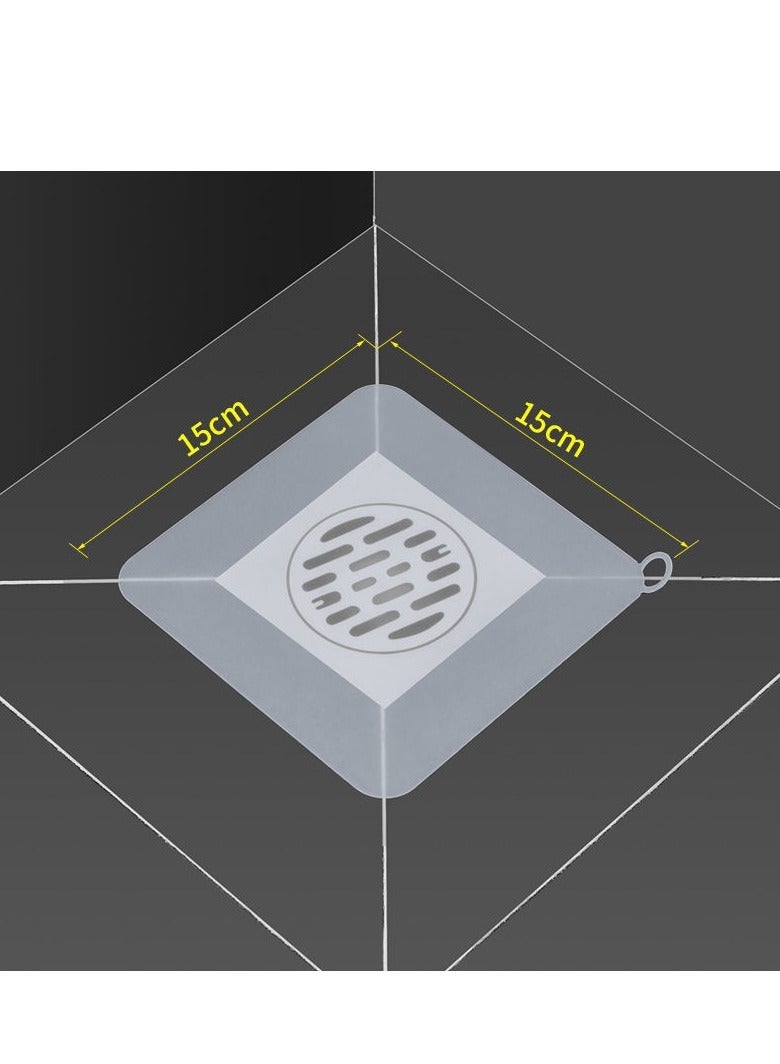 10 Pcs 15x15 CM Silicone Floor Drain Cover for Tub&Kitchen&Bathroom, Sewer Anti-Odor Mat, Deodorizing Drain Plugs, Floor Drain Smell Stopper - Image 2