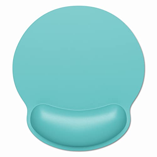 Dapesuom Ergonomic Mouse Pad with Wrist Support, Comfortable Memory Foam Wrist Rest for Easy Typing Pain Relief, Cute Computer Gaming Desktop Mouse Mat with Non-Slip Base for Laptop Office, Lake Green - Image 1