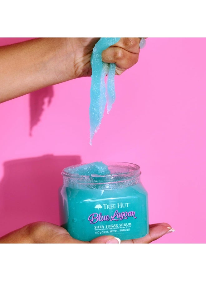 Tree Hut Tree Hut Blue Lagoon Shea Sugar Scrub | Exfoliating Body Scrub Removes Dead, Dry Skin for a Soft & Hydrated Feel | Nourishing Essential Body Care | 18 fl oz.  - Image 2
