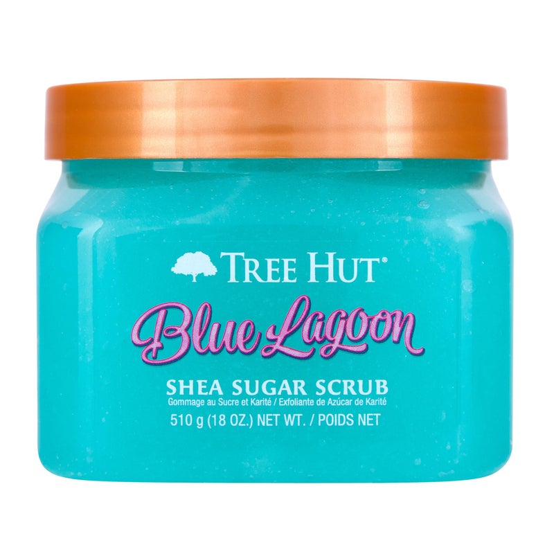 Tree Hut Blue Lagoon Shea Sugar Scrub, Exfoliating, Hydrating & Moisturizing Body Scrub with Shea Butter & Nourishing Essential Oils, Smooth & Soften Skin, 18 oz - Image 1